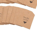 100 Change Made With Love Kraft Paper Gift Party Wedding Twine Brown Label Z4V4