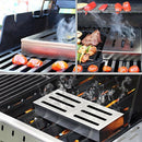 Stainless Steel Meat Smoking Barbecue Smoker Box For BBQ Wood Chip Gas Grill