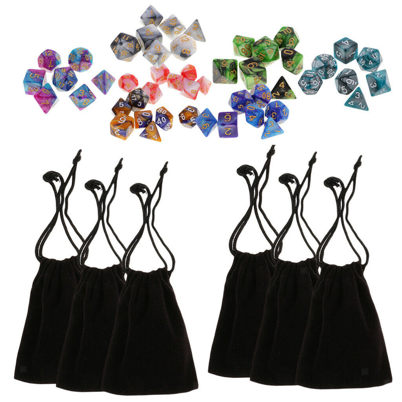 49 Pcs Dual Color Polymeric Dice 16mm For Board Games Dragons