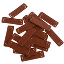 20pcs Retro Brown Leather Handmade Label Tags DIY Sew Craft Patches Style 5