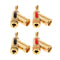 4pcs/Set 4mm Pure Copper Banana Plug Self-Lock HiFi Terminal Connectors