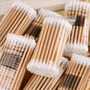 25pack(825x) Disposable Cotton Swab Applicator Q-tip Swab Bamboo Handle Sturdy