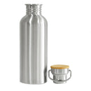 Portable Stainless Steel Water Bottle Bamboo Lid Sports Flasks Leak-Proof T