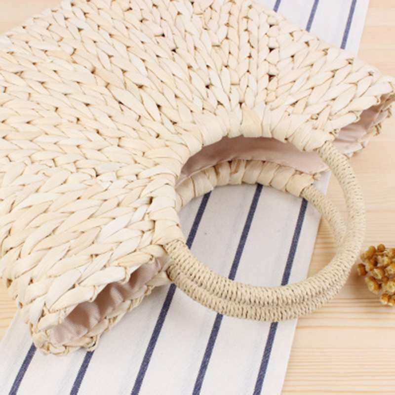 Women'S Straw Hand Bag Large Shoulder Tote Bag Bucket Summer Bags Women Tas M5S6