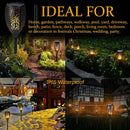 2Pcs  Solar Powered Colorful Garden Patio 33 LED Torch Path Flame Light #