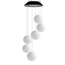 Solar Powered Wind Chime Light String Crystal Ball Color Change Outdoor Wat