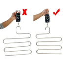 4 Pack Multi Pants Hangers Rack for Closet Organization,Stainless Steel S-s R5G9