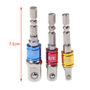 3pcs set 1/4" 3/8" 1/2" socket bit adapter drill nut driver power extension bar%