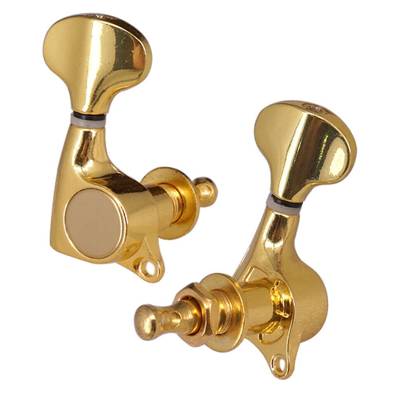 1 Set 3R3L Tuning Pegs String Tuners for Electric Acoustic Guitar, Golden