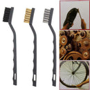 3pcs Mini Wire Brush Set Cleaning Steel Brass Brushes Rust Weels Scrub 170mm