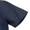 Unisex Denim Chef Jacket Coat Short Sleeves Shirt Kitchen Uniform Blue M