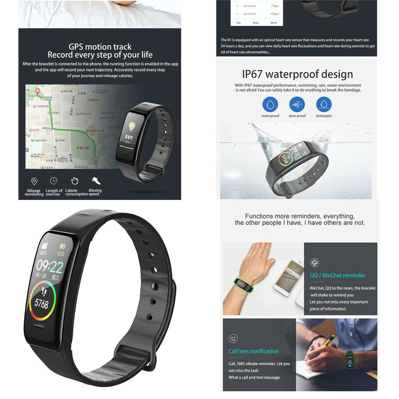 Waterproof Bluetooth Heart Rate Monitor Smartwatch Smart Watch Sleep Monitor