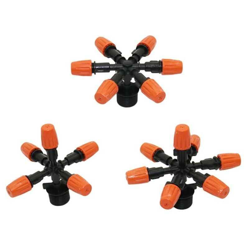 6-Head Multi-Nozzle Sprinkler With 1/2 Inch Male Thread Adjustable Sprayer