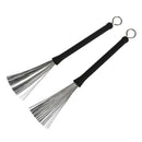 2 x Retractable Loop End Drum Brush Drumsticks Rock Jazz