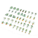 45pcs green leaves tree life plants DIY Diary Craft Stickers Scrapbooking deco3C