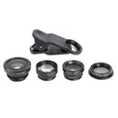 5 in 1 Wide Angle Macro Fisheye 2X Lens Polarizer Mobile Phone Set (Black)
