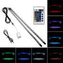 1Pc Car Interior 5050 SMD 30LEDs x 2 Soft RGB LED Strip Lights 12V RF Controller