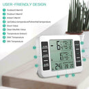 Wireless Digital Alarm Refrigerator Thermometer Temperature Meter w/ 2pcs Sensor