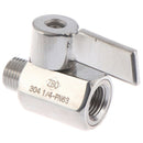 Stainless Steel 304 Ball Valve 1/4" Inch NPT Male X Female Small Mini Valve3C