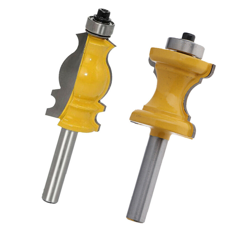 2 Pack 8mm Shank Finger Joint Glue Router Bit Drawer Milling Carbide Cutter