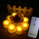 24Pcs LED Candle Light Flameless Flickering With Remote Control Warm White