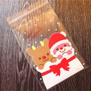 100 Pcs Candy Bags Cute Sachet Bag Pattern of Santa Claus Bag Pouch for Can K5Q5
