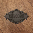 Welcome Decorative Plaques Creative Retro Shop Signs Cast Iron Country Cott