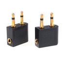 5Pcs 3.5mm pro airline airplane golden plated headphone jack plug adapter 3c