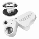 30X 60X Handheld Folding Jewelry Optical Glass Loupe Magnifier w/LED Light