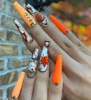 4pc Sheets Autumn Maple Leaf Nail Water Decals Transfer Nail Art Stickers Decor/