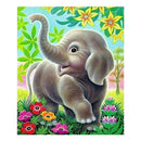 5D DIY Full Drill Diamond Painting Cute Elephant Cross Stitch Embroidery