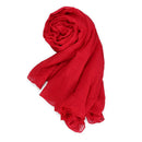 Women's Pure Cotton Oversize Envelope Scarf Shawl Comfortable Cover (Red) K6O4