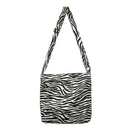 Casual Canvas Shoulder Bag Women Animal Pattern Crossbody Handbag (1 Zebra)
