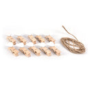 10X Mini Hearts Wooden Pegs Photo Clips Wedding Party Room Decor Craft FashionJR