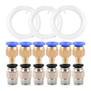 3 Pieces Ptfe Teflon Tube (2 Meters) + 6 Pieces Pc4-M6 Quick Fitting + 6 Pi Q9E2
