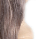 Wig female black gray bleaching gradient large wave hair set in the curly hai@