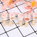 10pcs pig Wooden Clip Wedding Wood Clip Cute Photo Wall ClipWY BX