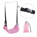 Airplane Footrest Hammock Adjustable Foot Feet Rest Travel Accessory (Pink)