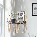 Hanging Shelf Macrame Plant Hanger Flower Pot Holder Boho Home Decor (With  D7B5