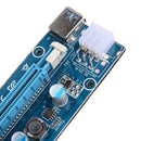 PCI-E 1x to16x Mining Machine Extender Riser Adapter with 15Pin-6Pin Cable Board
