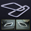 2x Chrome Dashboard Air Vent Trim Bezel Cover fit for Hyundai Elantra Avante Hf
