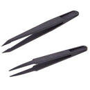7 x Tweezers Set Antistatic Hard Plastic Repair Tool Black
