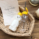 250ml Cute Bear Cartoon With Lid Couples Straw Cup Water Bottle Reusable