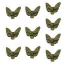 10x Zinc Alloy Cupboard Door Drawer Butterfly Shape Pull Handle Knobs Bronze