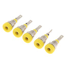 5Pcs 2mm Banana Plugs Female Jack Socket Plug Wire Connector Yellow