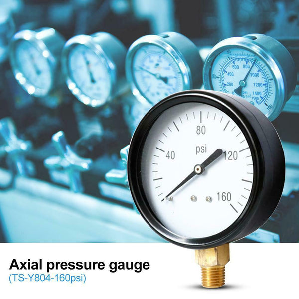 Portable 1/4 NPT Dial Digital Pneumatic Hydraulic 0-160 PSI Pressure Gauge #JT1