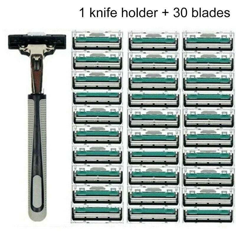 1/30PCS 2 Layers Quality Safety Razor Blades Manual Shaving Shaver Hair RemS Hn
