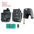 Car Smart Remote Key 3 Buttons Fit For Ford Focus Fiesta 2013 Fob Case 433M Q1Q6