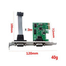 2X(Pci-E to Rs232 Dual Serial Ports Interface Expansion Card Com Adapter fo