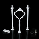 3-Tier Crown-Pattern Stand Fitting for Cupcake/Fruit/Dessert Plate (White)
